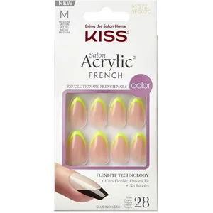Comparateur de prix : KISS Acrylic French Color Faux ongles Hype 28 pcs