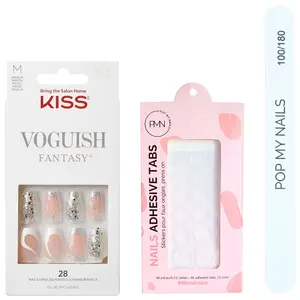 Comparateur de prix : POP MY NAILS Kit de faux ongles - Kiss Products - Fashspiration - 28 capsules