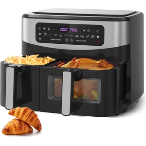 CIRCLIO Friteuse à air 2 paniers 2600W 10L,air fryer multifonction,12 ... pas cher