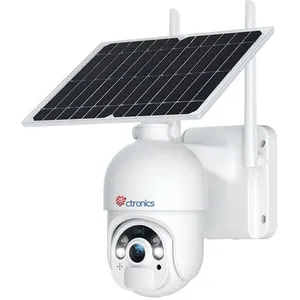 Ctronics 2.5K 4MP Caméra Surveillance WiFi Solaire Extérieur sans Fil ... pas cher