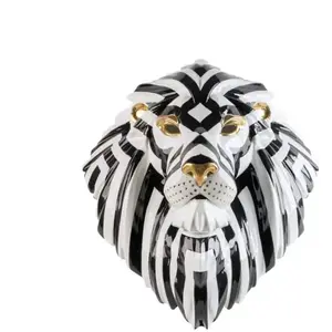 Lladró LION MASK (BLACK AND GOLD)