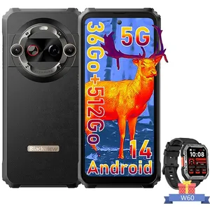 Blackview Blackview BL9000 Pro Smartphone Incassable 5G 512Go 6.78" Double Écran Android 14 Noir avec W60Vendu parfnac