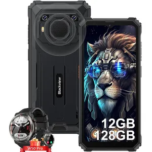 Blackview BV6200 Pro Smartphone Incassable 6,56" 13000mAh 12Go+128Go Dual SIM Noir avec Smartwatch Blackview W50 Pro