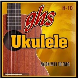 GHS Ghs H-10 Ukulele Cordes Nylon Noir Pour Ukulélé Soprano Et Concert pas cher