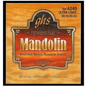 GHS A240 - Jeu de cordes Phosphor Bronze Mandoline - Ultra Light 09-32