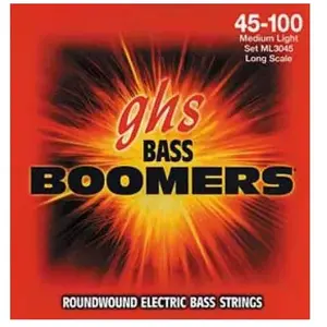 GHS Ghs Ml3045 Bass Boomers Medium Light Long Scale Jeu De Cordes