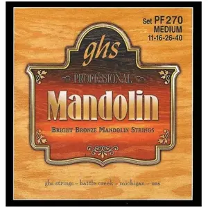 GHS PF270 - Jeu de cordes Bright Bronze Mandoline - Medium 11-40 pas cher