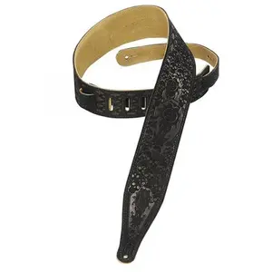 Comparateur de prix : Levys MS17T04 Sangle Daim Motifs Gravés "Crane" Black