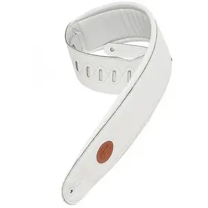 Comparateur de prix : Levy's Levys Mss2-4 Sangle Cuir Rembourrée Speciale Basse White