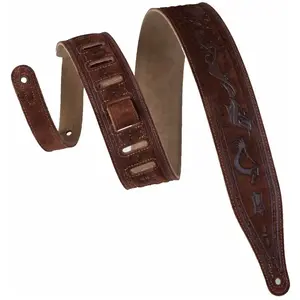 Levys MS17T03 Sangle Daim Motifs Gravés "Kokopelli" Brown pas cher