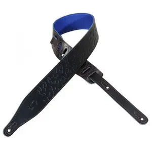 Levy's MV17CH-BLK - Sangle cuir motif panthère gravé - Black