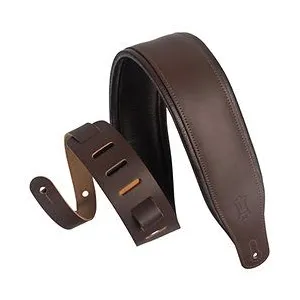 Comparateur de prix : Levys Leathers M26PD-DBR sangle de guitare rembourrée en cuir - marron foncé