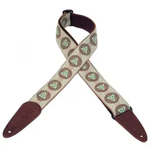 Levys 5CM Tissu avec Dos Cuir et Motif Dakota Design 002 Sangles et courroies