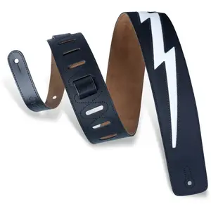 Comparateur de prix : Levy's Levy's Dm2-Blk - Sangle 6,4 Cm, Cuir Avec Coutures, Motif Éclai...