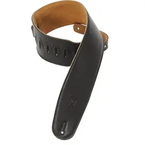 Comparateur de prix : Levys Leathers M4GF-BLK sangle de guitare en cuir rembourrée, noir