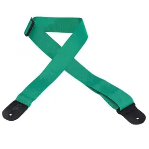 M8Poly Sangle de guitare en Polypropylène Vert Logo Levy's