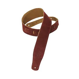 Comparateur de prix : Levy's Sangles pour guitares et basses Sangle daim, surpiquÈe Burgundy