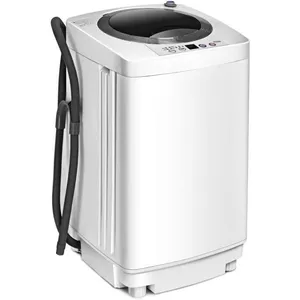 DREAMADE Machine à Laver Automatique, Lave-Linge 240W avec Tuyau de Drainage 3 Types du Volume d'Eau Ajustés pour Vêtements