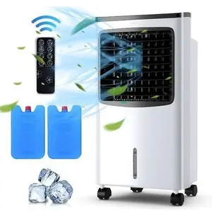 GIANTEX Climatiseur Mobile 4 en 1 avec 3 Modes+3 Vitesses-Rafraîchisseur d'Air Télécommandé-Ventilateur Minuterie 7,5h-Réservoir 8LVendu parcdiscount
