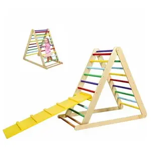 Comparateur de prix : GOPLUS Échelle/Triangle d Escalade Pliable en Bois pour Enfants,Idéal ...