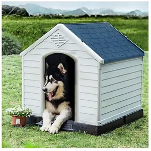 COSTWAY Niche pour Chien Extérieure 87,7x78,5x81,5CM avec Toit Bleu+Bl...Vendu parcdiscount