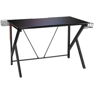 Comparateur de prix : COSTWAY Bureau Gamer Bureau de Jeu pour Gaming avec Stockage Vidéo, Po...