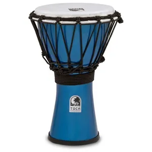 Toca TFCDJ-7MB Freestyle Colorsound djembé 7'' bleu métallisé pas cher