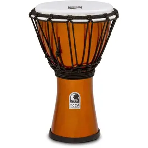 Toca TFCDJ-7MO Freestyle Colorsound djembé métallique orange 7 pouces pas cher