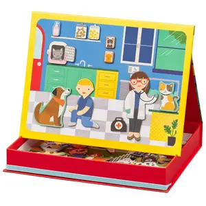 Petit Collage Scène De Jeu Magnétique Hôpital Pour Animaux pas cher
