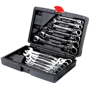 Jeobest - Coffret de 12 Pcs Clé à Cliquet Métrique 8-19mm Dent Clé Mix... pas cher