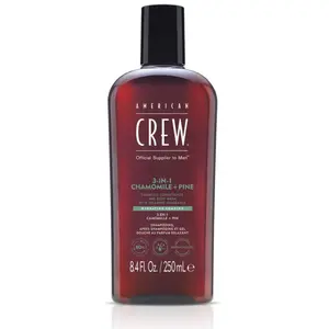 Comparateur de prix : American Crew 3-En-1 Camomille + Pin : Shampoing, Après-Shampoing, Gel Douche 450 ml