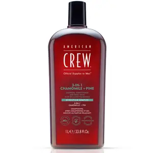Comparateur de prix : American Crew Hair Care & Body 3in1 Chamomile & Pine Shampoing 1000 ml