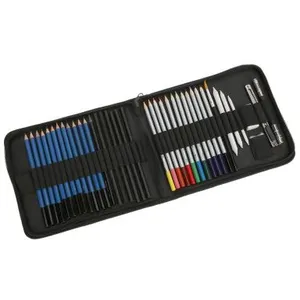 Comparateur de prix : Set de 41pcs Outil de Dessin Crayons+Gomme Avec Trousse à Crayon
