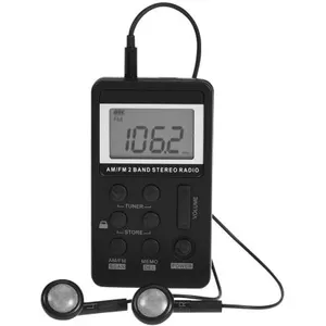 Comparateur de prix : Mini Récepteur Radio de Poche Stéréo AM / FM à 2 Bandes avec Ecran LCD...