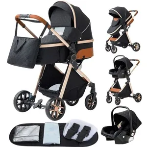 YAZOCO - Poussette 3 en 1 Bébé Poussette Combinée Siège-Auto Nacelle T... pas cher