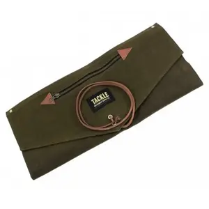 Tackle Instrument Roll Up Sac Baguette Waxed Canvas Vert pas cher