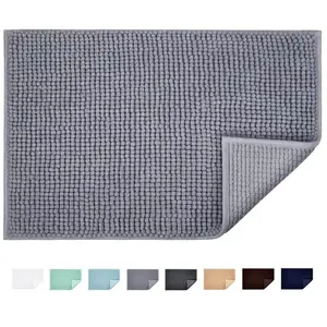 YOLISTAR Tapis de Bain Antiderapant,Tapis Salle de Bain en Microfibre Chenille Douce - Lavable en Machine - 40 x 60 cm - GrisVendu parcdiscount