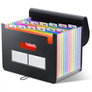BIGILANTUH 13 Compartiments A4 Chemise Papier Classeur Rangement Administratif Document Porte Dossier BureauVendu parcdiscount