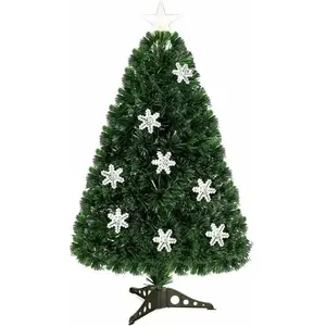 COSTWAY Giantex sapin de noël arbre de noël artificiel avec lumières led 150cm pas cher