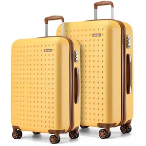 KONO Set de 2 Valises de Voyage 65+75cm Bagage en ABS+PC Valise Rigide Trol... pas cher
