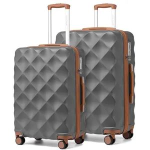 Set de 2 Valises de Voyage Rigide Bagage Cabine à Main (53+61cm) Ultra... pas cher