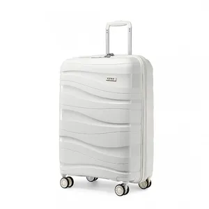KONO Valise Bagage Cabine 55x40x20cm Rigide Polypropylène Valise de Voyage ... pas cher