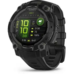 Comparateur de prix : Montre sport Garmin Instinct3 Amoled 45mm Noir Bracelet noir