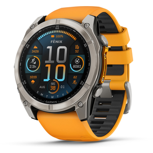 Comparateur de prix : Garmin Fenix 8 AMOLED Sapphire Titane 51mm Cardio-Gps Orange TU
