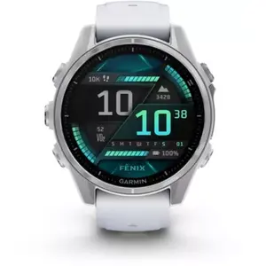 Comparateur de prix : Montre connectée Garmin fenix 8 43 mm Argent avec bracelet Blanc