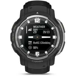 Comparateur de prix : Garmin Instinct Crossover 45 mm noir et bracelet en silicone noir