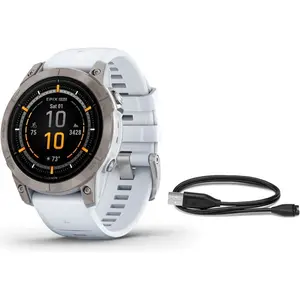 Comparateur de prix : Garmin EPIX Pro Gen 2 Sapphire Titane - 47 mm Cardio-Gps Blanc TU