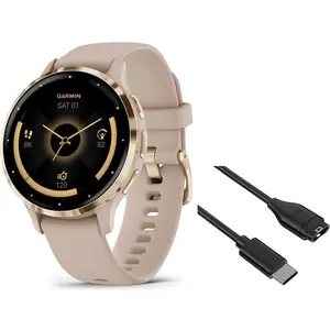 Comparateur de prix : Garmin Venu 3S - Montre multifonction French Gray / Cream Gold 41 mm
