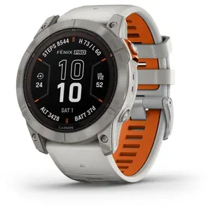 Montre Garmin Fenix 7X Pro Édition Saphir Solaire Titane Gris Orange