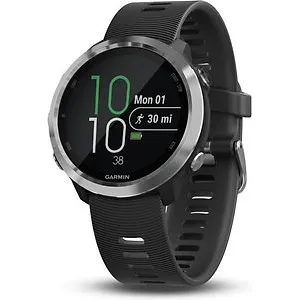 Garmin Forerunner 645 argent et bracelet en silicone noir pas cher